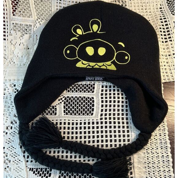Angry Birds Brand Black Reversible Winter Trapper Hat Taboggan Video Geek - Picture 4 of 6